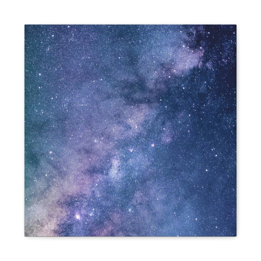 Bedroom Art Canvas 16″ x 16″ / 1.25" Night Sky Background, Stretched Matte Canvas