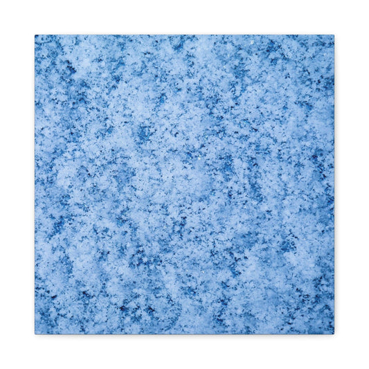 Bedroom Art Canvas 16″ x 16″ / 1.25" Snow Ice Crystals Closeup, Stretched Matte Canvas
