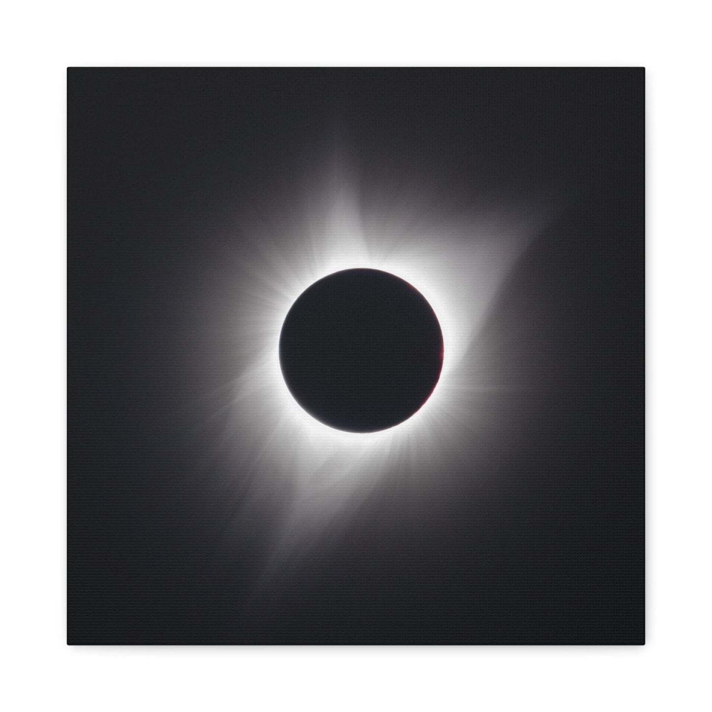 Bedroom Art Canvas 16″ x 16″ / 1.25" Total Solar Eclipse 2017, Stretched Matte Canvas