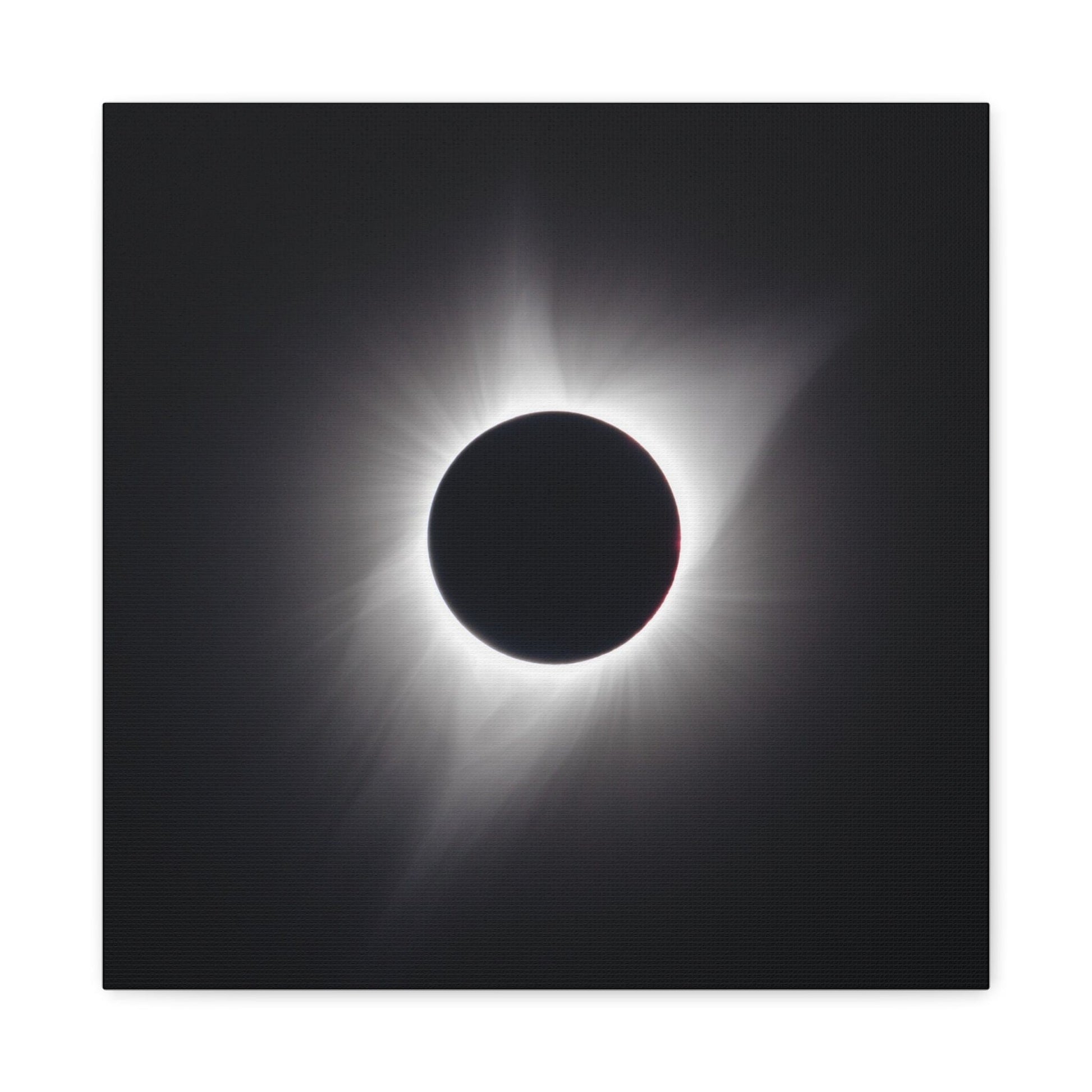 Bedroom Art Canvas 16″ x 16″ / 1.25" Total Solar Eclipse 2017, Stretched Matte Canvas