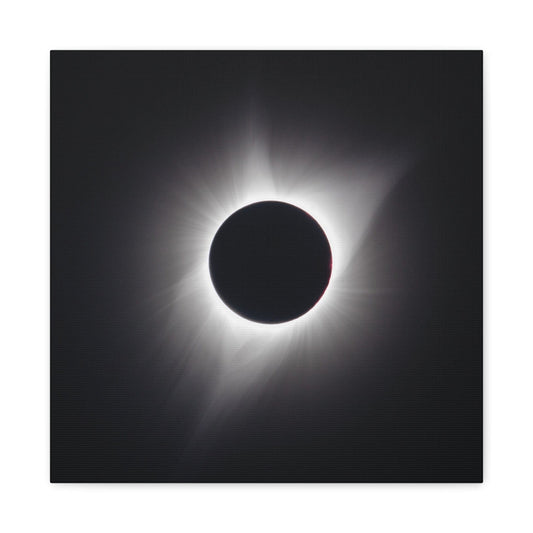 Bedroom Art Canvas 16″ x 16″ / 1.25" Total Solar Eclipse 2017, Stretched Matte Canvas