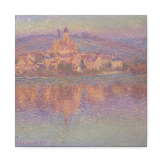 Bedroom Art Canvas 16″ x 16″ / 1.25" Vétheuil by Claude Monet, Stretched Matte Canvas