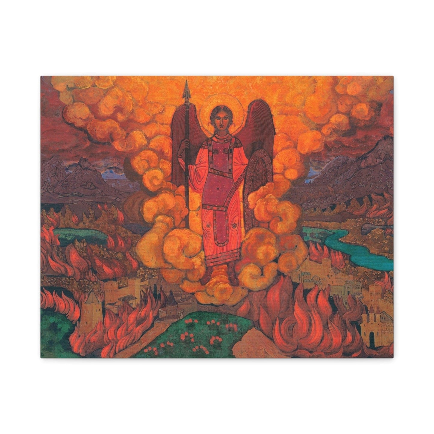 Bedroom Art Canvas 20″ x 16″ (Horizontal) / 1.25" Last Angel by Nicholas Roerich, Stretched Matte Canvas