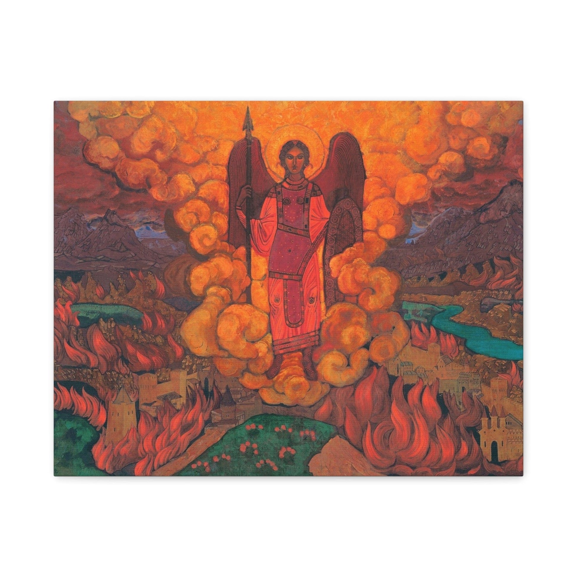Bedroom Art Canvas 20″ x 16″ (Horizontal) / 1.25" Last Angel by Nicholas Roerich, Stretched Matte Canvas