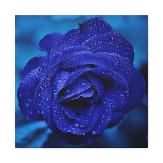 Bedroom Art Canvas 20″ x 20″ / 1.25" Blue Rose, Stretched Matte Canvas