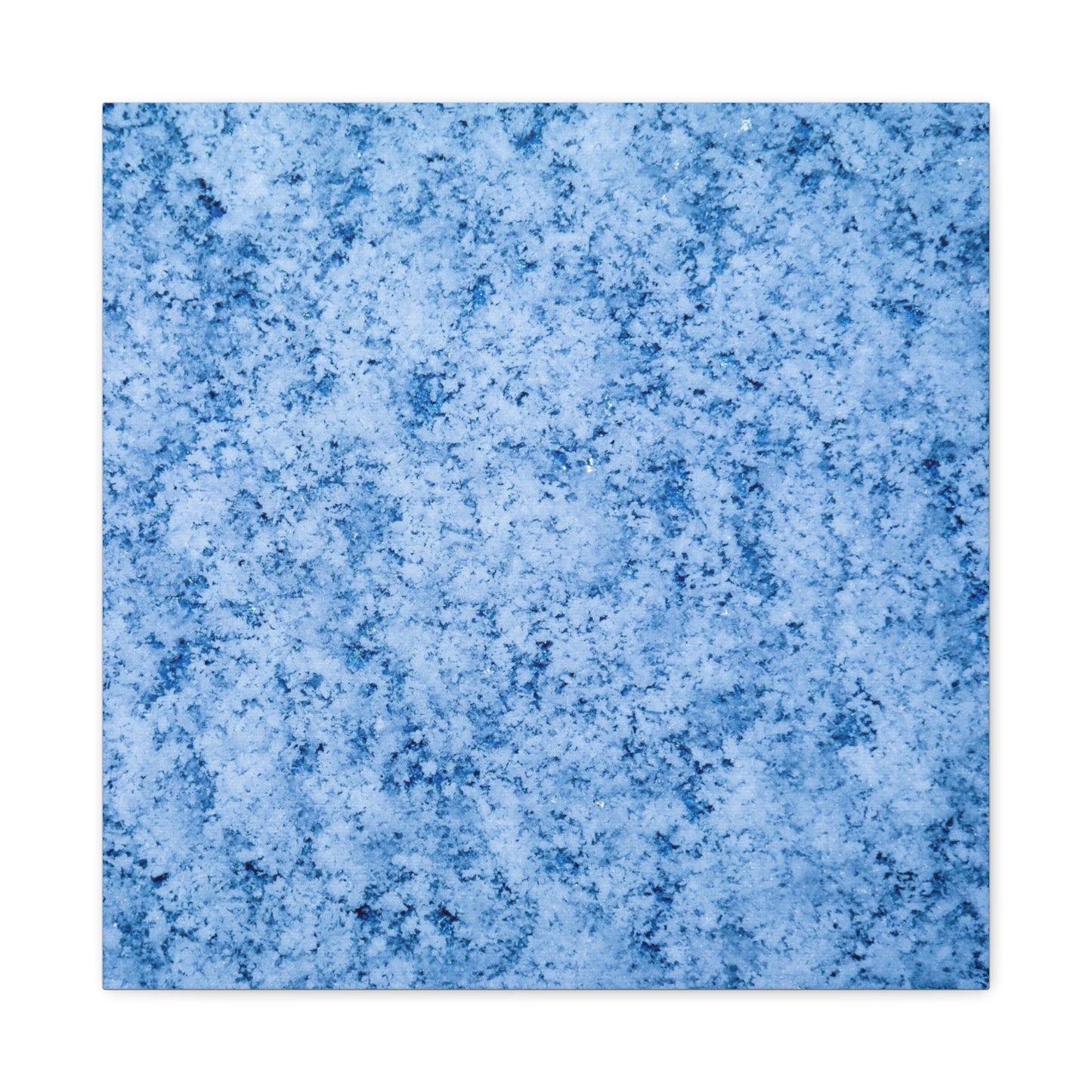Bedroom Art Canvas 20″ x 20″ / 1.25" Snow Ice Crystals Closeup, Stretched Matte Canvas