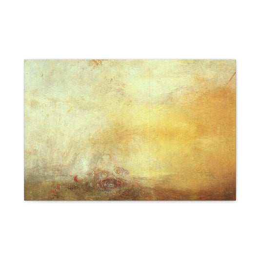 Bedroom Art Canvas 24″ x 16″ (Horizontal) / 1.25" Sunrise with Sea Monsters by Joseph Mallord William Turner, Stretched Matte Canvas