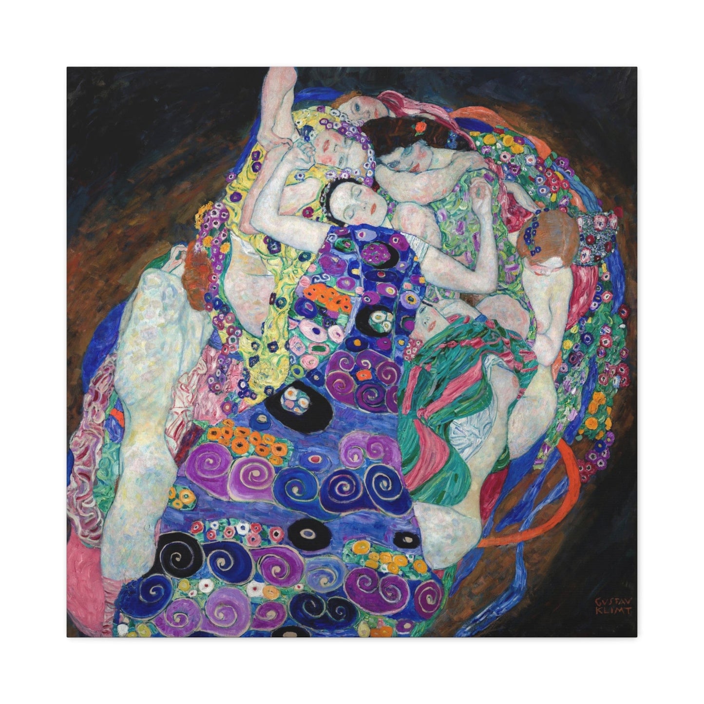 Bedroom Art Canvas 30″ x 30″ / 1.25" Gustav Klimt's The Virgin (1913), Stretched Matte Canvas