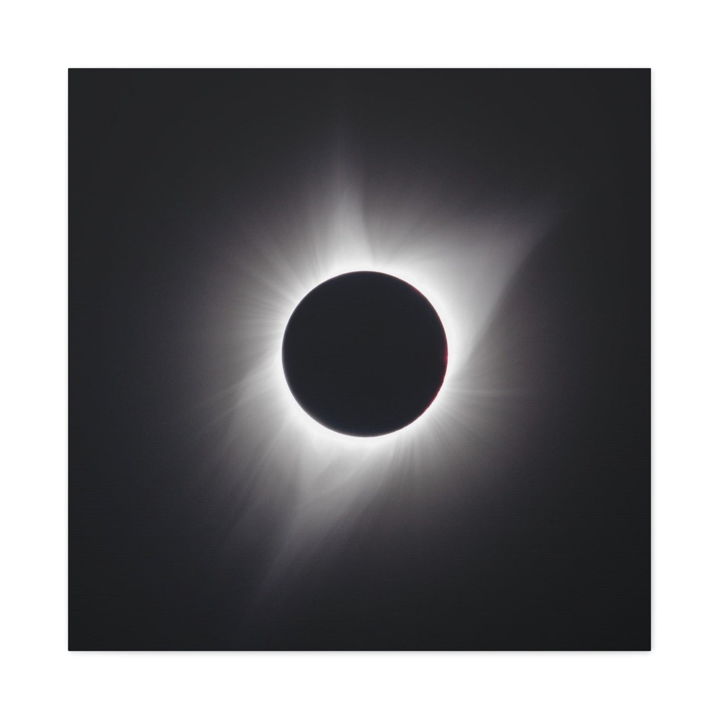 Bedroom Art Canvas 30″ x 30″ / 1.25" Total Solar Eclipse 2017, Stretched Matte Canvas
