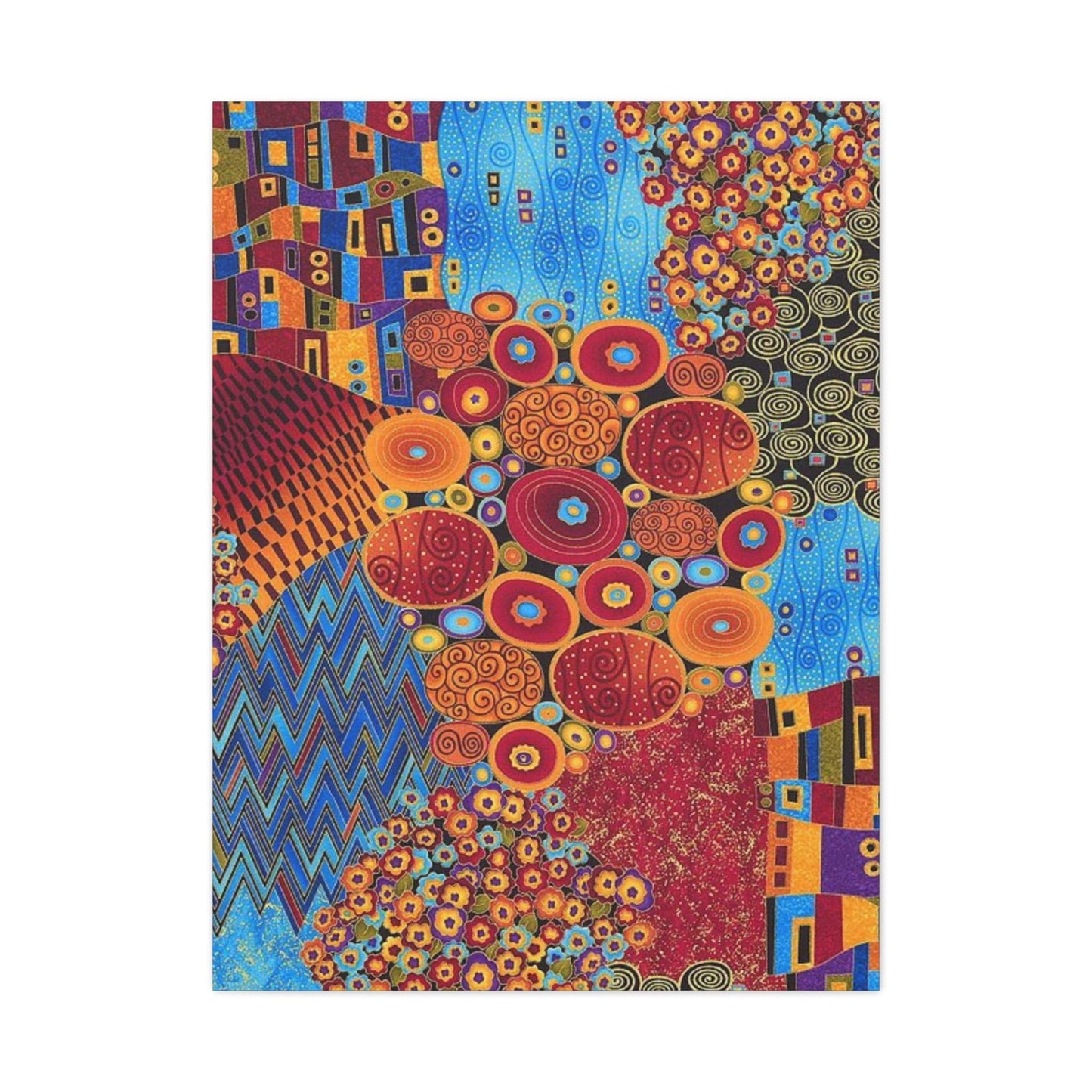 Bedroom Art Canvas 30" x 40" (Vertical) / 1.25" Pattern, Gustav Klimt, Stretched Matte Canvas