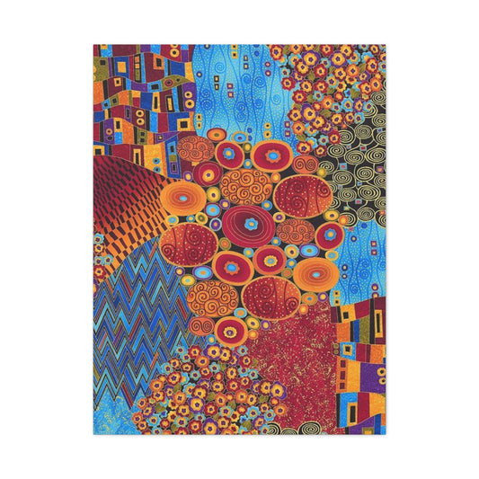 Bedroom Art Canvas 30" x 40" (Vertical) / 1.25" Pattern, Gustav Klimt, Stretched Matte Canvas