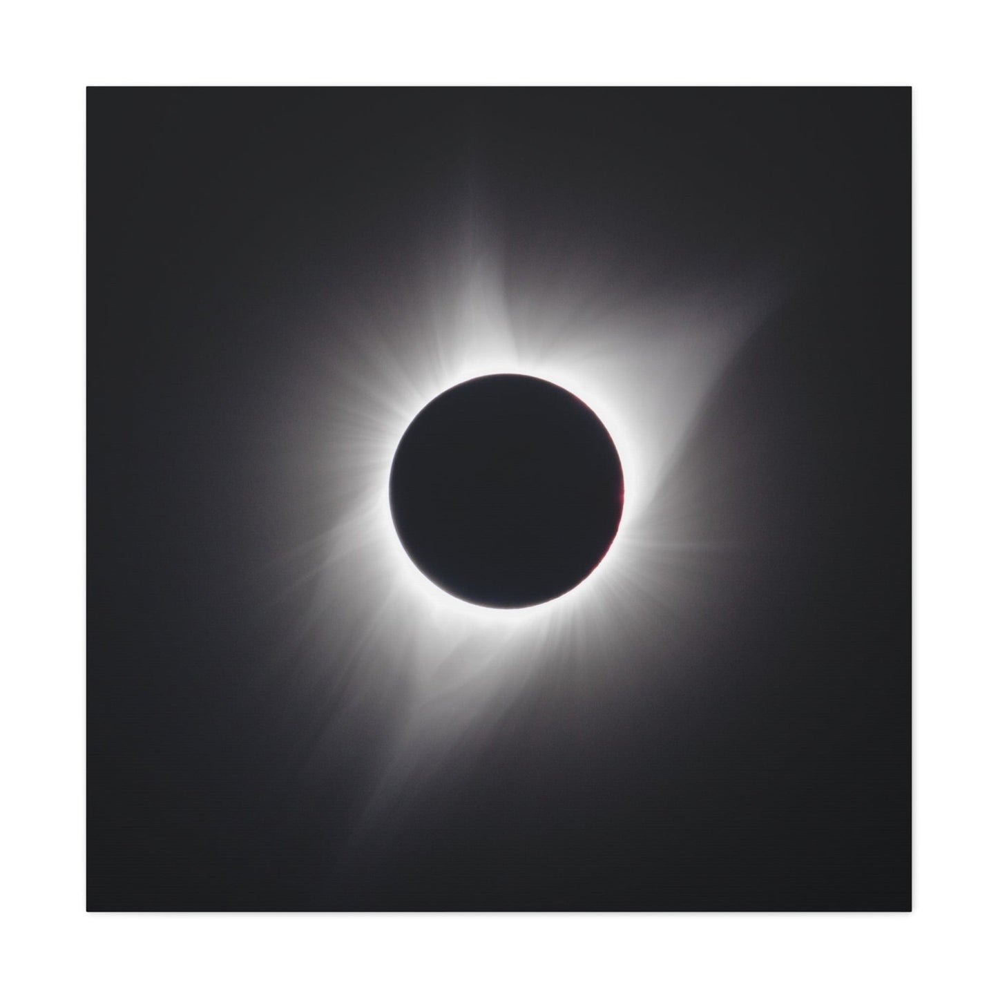 Bedroom Art Canvas 36" x 36" / 1.25" Total Solar Eclipse 2017, Stretched Matte Canvas