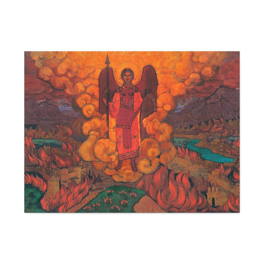 Bedroom Art Canvas 40" x 30" (Horizontal) / 1.25" Last Angel by Nicholas Roerich, Stretched Matte Canvas