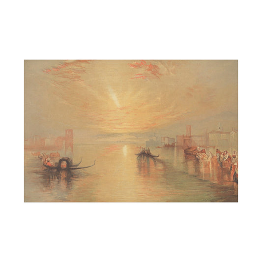 Bedroom Art Canvas 60" x 40" (Horizontal) / 1.25" The Approach to Venice by J.M.W. Turner, Stretched Matte Canvas