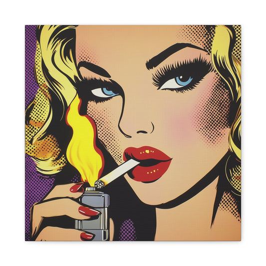 Canvas 16″ x 16″ / 1.25" Come On Baby Light my Fire, Stretched Matte Canvas