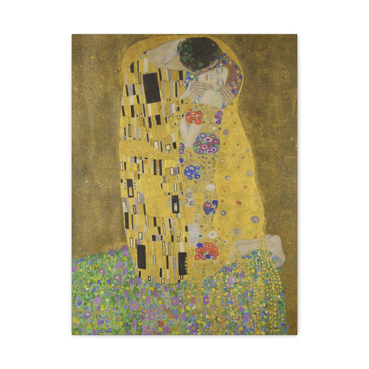 Canvas 18″ x 24″ (Vertical) / 1.25" The Kiss Gustav Klimt, Stretched Matte Canvas