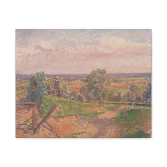 Canvas 20″ x 16″ (Horizontal) / 1.25" An Extensive Landscape in Yorkshire by Spencer Frederick Gore, Stretched Matte Canvas