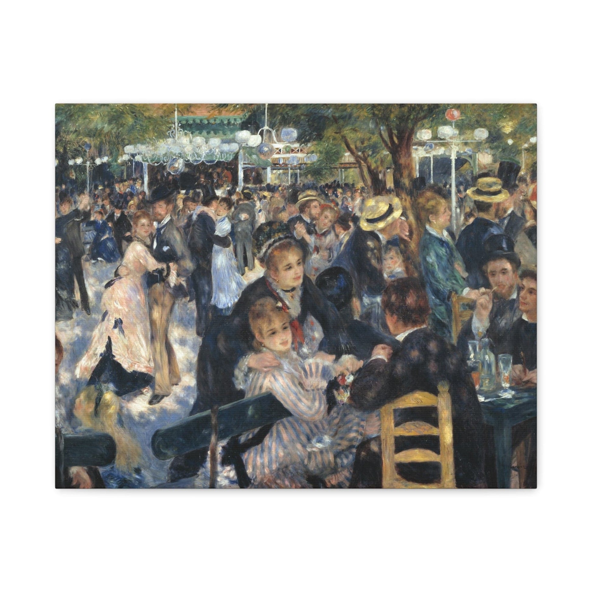 Canvas 20″ x 16″ (Horizontal) / 1.25" Bal du moulin de la Galette by Pierre-Auguste Renoir, Stretched Matte Canvas