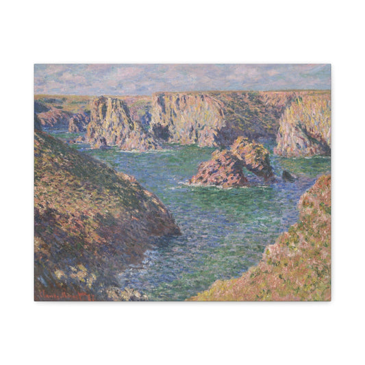 Canvas 20″ x 16″ (Horizontal) / 1.25" Port-Domois, Belle-Isle (1887) by Claude Monet, Stretched Matte Canvas
