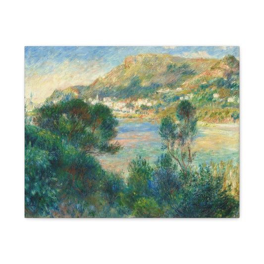 Canvas 20″ x 16″ (Horizontal) / 1.25" View of Monte Carlo from Cap Martin (c. 1884) by Pierre-Auguste Renoir, Stretched Matte Canvas