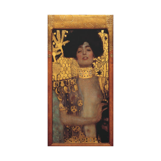 Canvas 20" x 40" (Vertical) / 1.25" Judith and the Head of Holofernes by Gustav Klimt, Stretched Matte Canvas