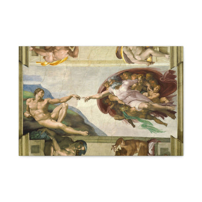 Canvas 24″ x 16″ (Horizontal) / 1.25" Creation of Adam, Stretched Matte Canvas