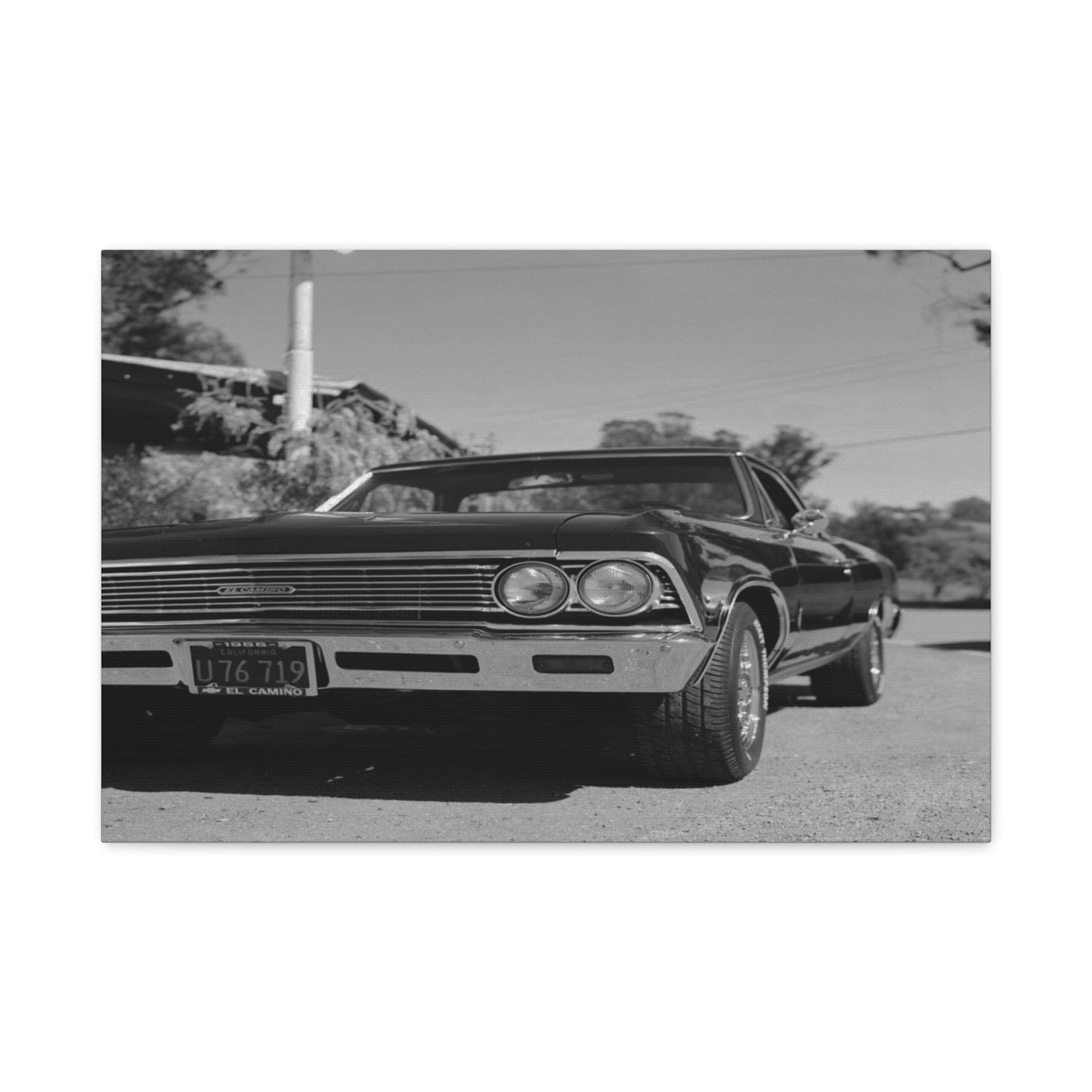 Canvas 24″ x 16″ (Horizontal) / 1.25" El Camino Classic Car, Stretched Matte Canvas