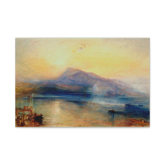 Canvas 24″ x 16″ (Horizontal) / 1.25" The Dark Rigi, the Lake of Lucerne by JMW Turner. Stretched Matte Canvas