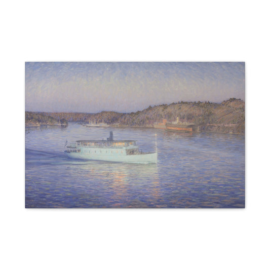 Canvas 24″ x 16″ (Horizontal) / 1.25" The White Boat by Prince Eugen, Stretched Matte Canvas