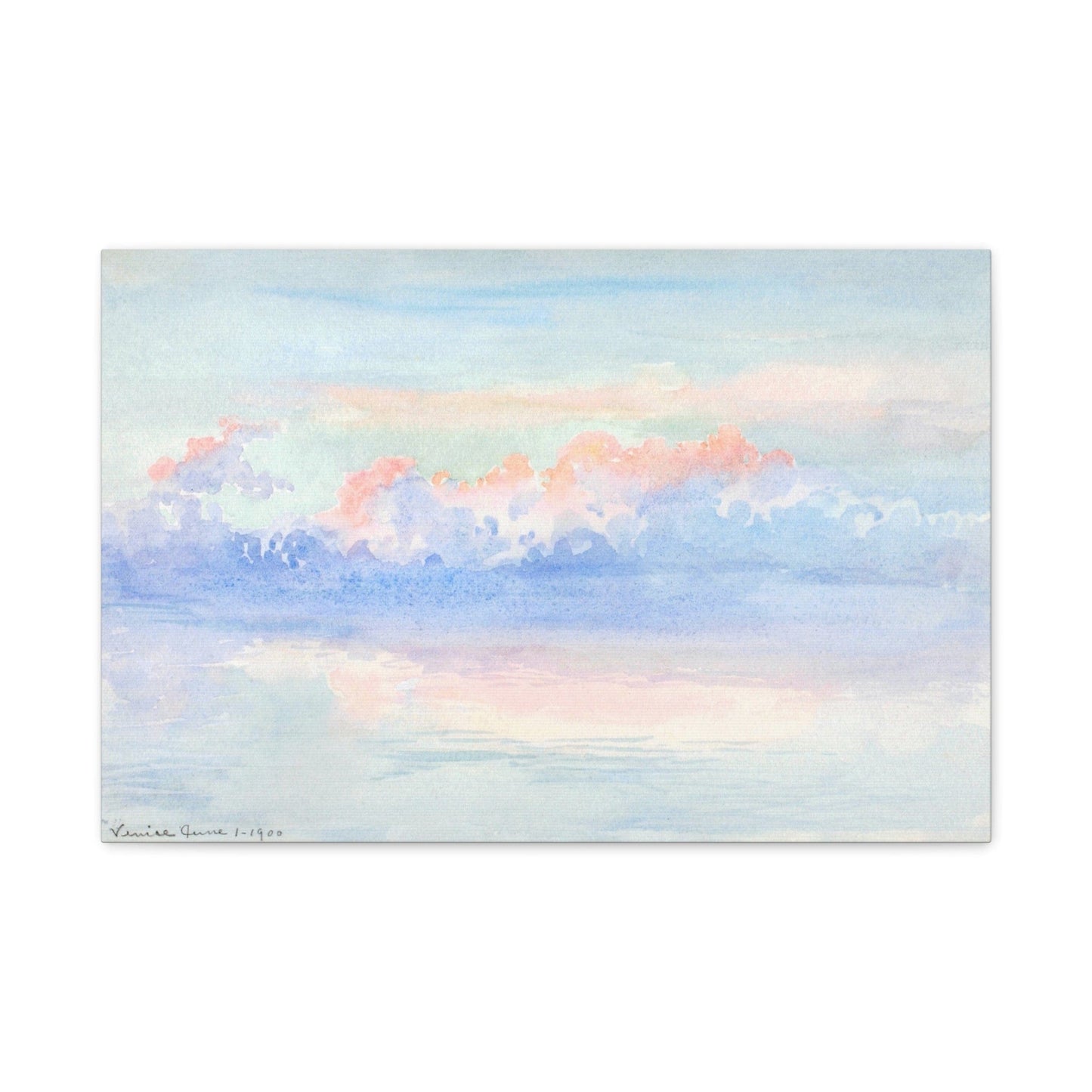 Canvas 24″ x 16″ (Horizontal) / 1.25" Venice by George Elbert Burr (1900), Stretched Matte Canvas