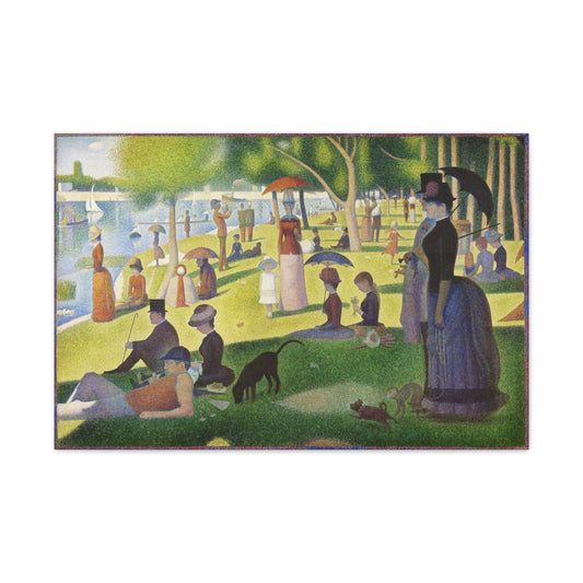 Canvas 30″ x 20″ (Horizontal) / 1.25" Georges Seurat's A Sunday on La Grande Jatte (1884), Stretched Matte Canvas