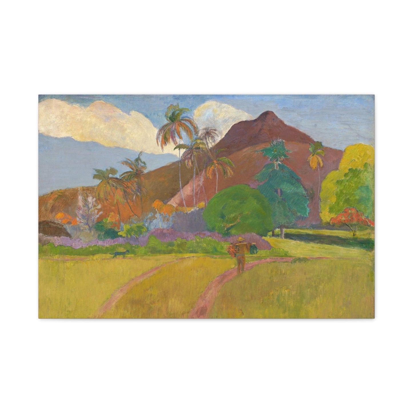 Canvas 30″ x 20″ (Horizontal) / 1.25" Paul Gauguin's Tahitian Landscape (1891), Stretched Matte Canvas