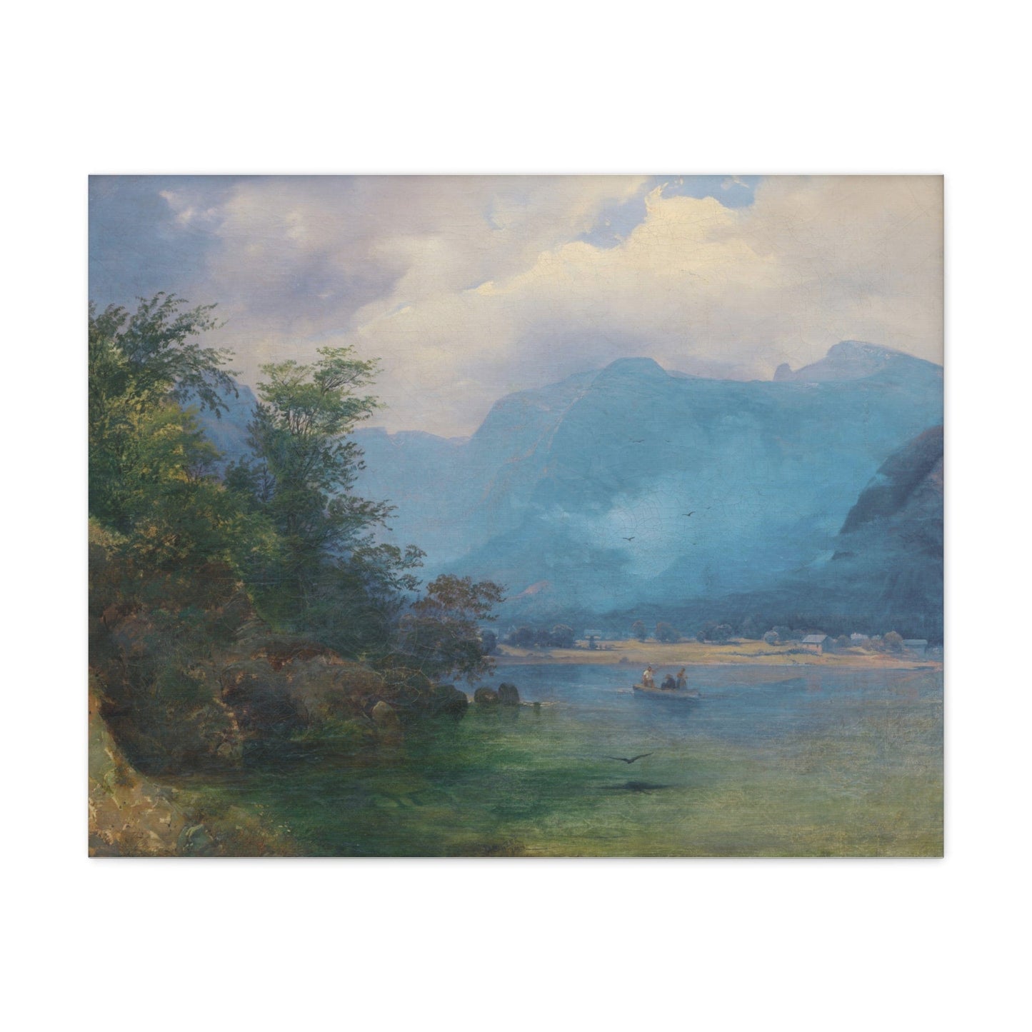 Canvas 30" x 24" (Horizontal) / 1.25" Alpine Landscape, Joseph Holzer, Stretched Matte Canvas