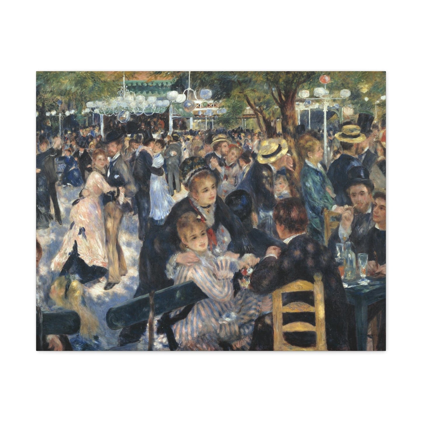 Canvas 30" x 24" (Horizontal) / 1.25" Bal du moulin de la Galette by Pierre-Auguste Renoir, Stretched Matte Canvas