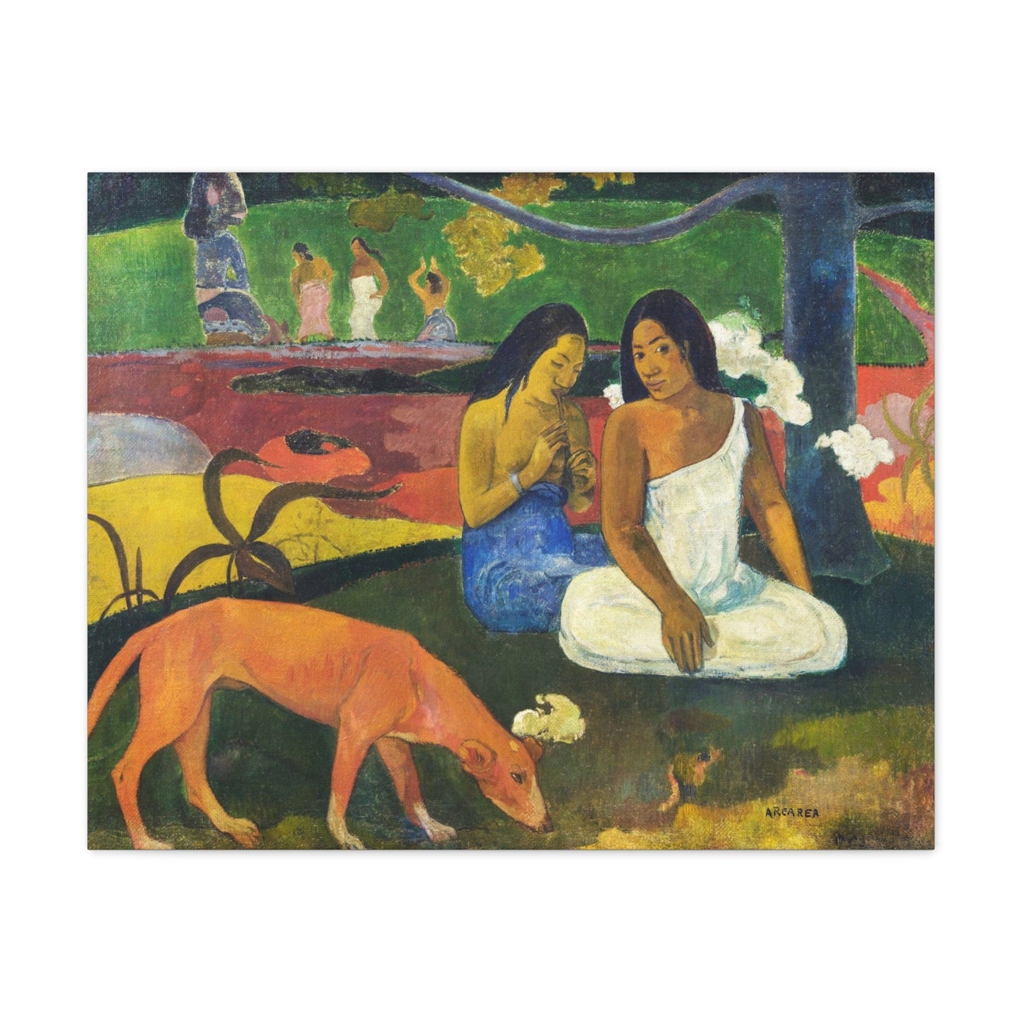 Canvas 30" x 24" (Horizontal) / 1.25" Paul Gauguin's Arearea (1892), Stretched Matte Canvas