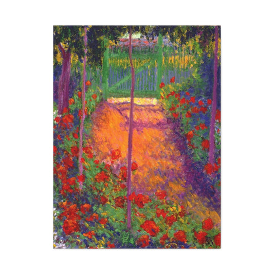Canvas 30" x 40" (Vertical) / 1.25" Entrance to the Garden Gate by Theodor Butler 1898, Stretched Matte Canvas