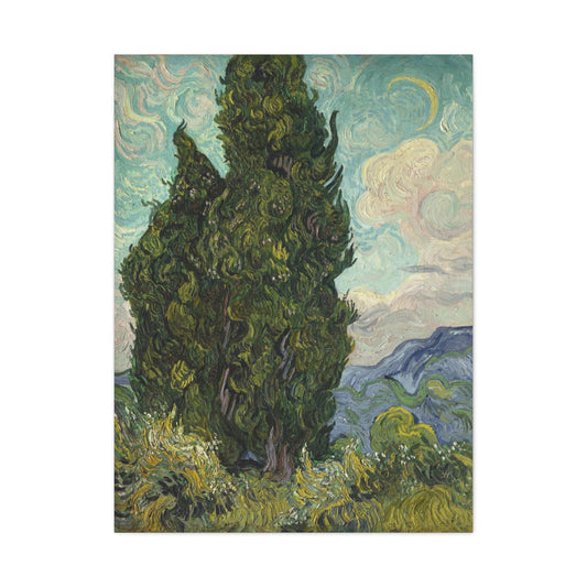 Canvas 30" x 40" (Vertical) / 1.25" Vincent Van Gogh's Chestnut Tree, Stretched Matte Canvas