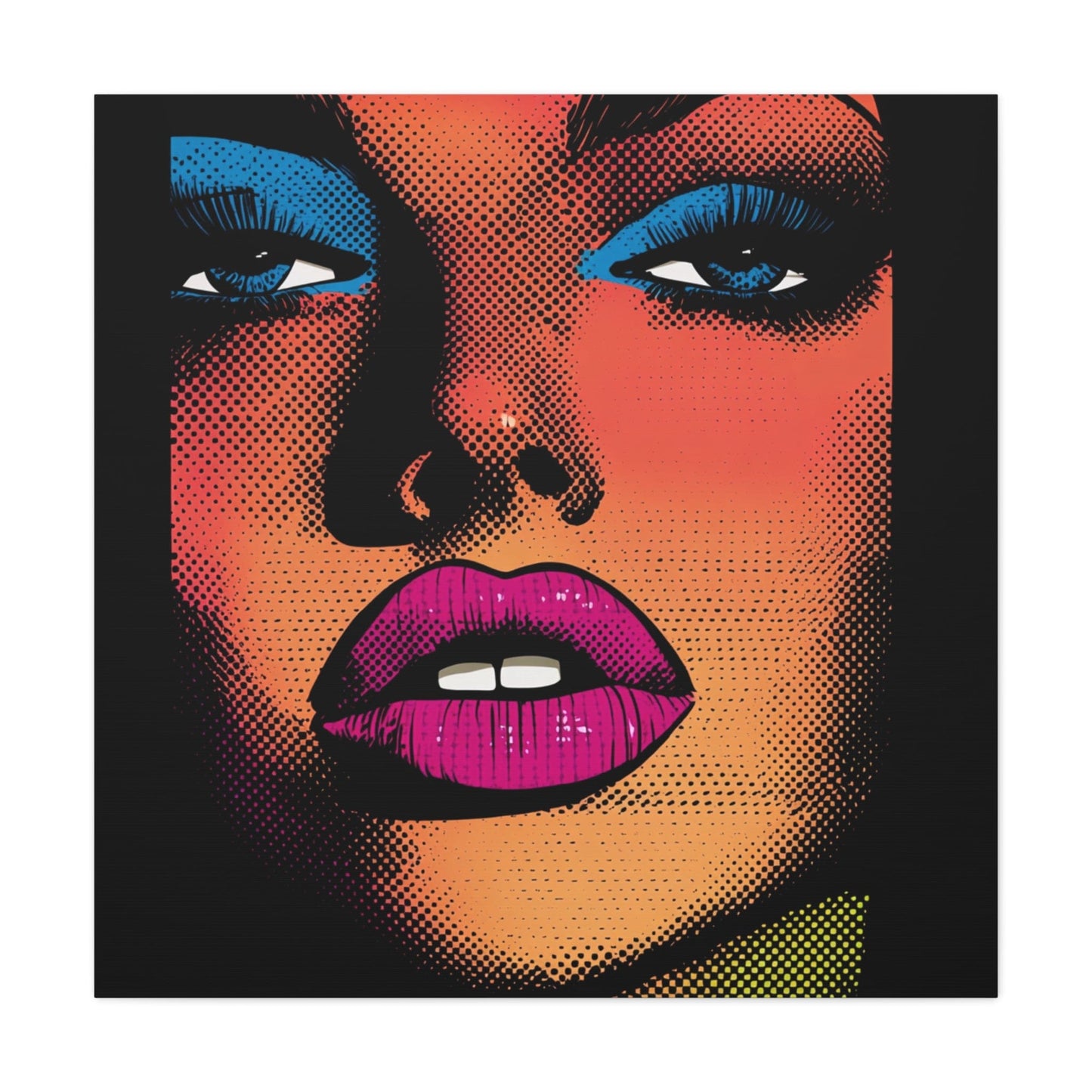 Canvas 36" x 36" / 1.25" California Girl At Sunset, Stretched Matte Canvas