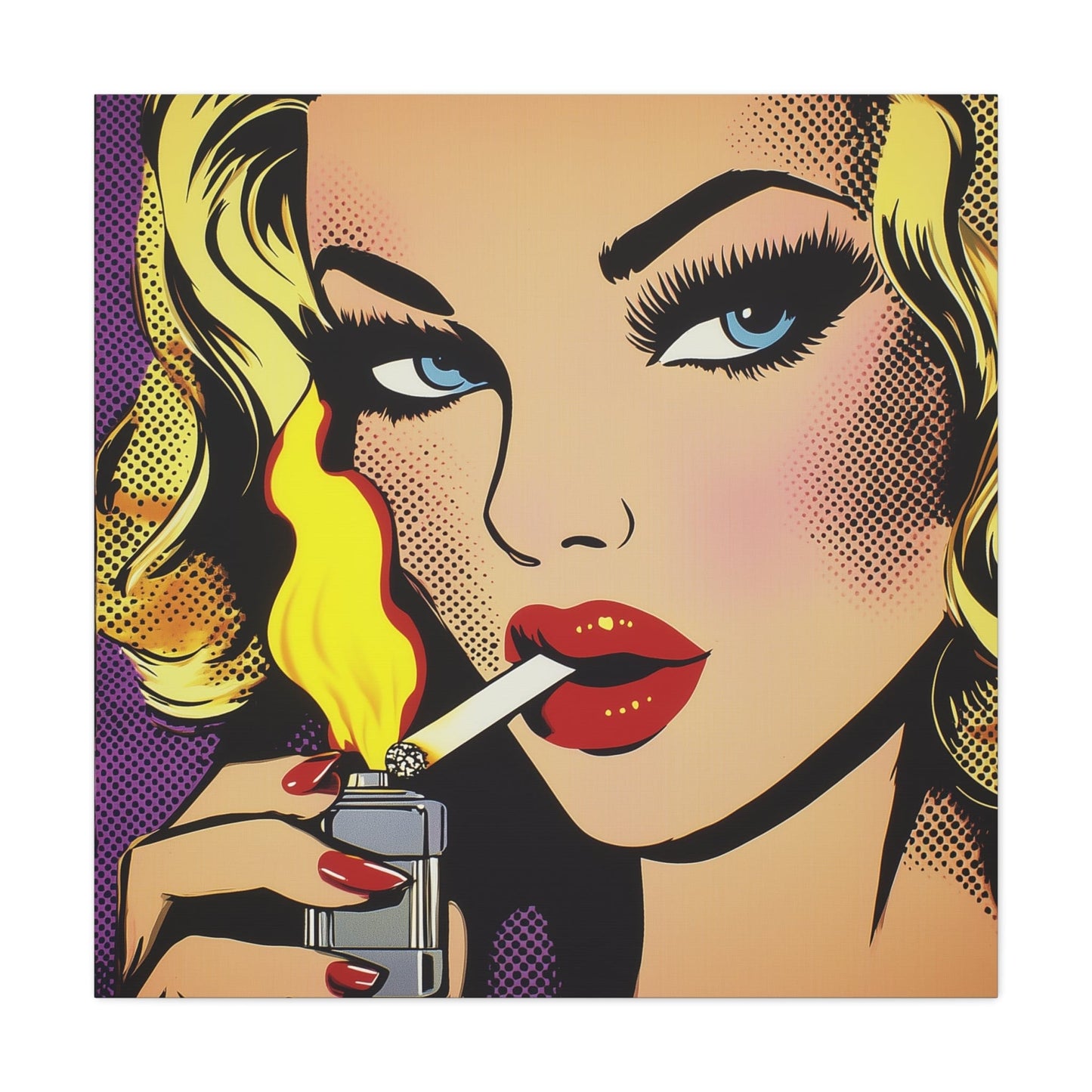Canvas 36" x 36" / 1.25" Come On Baby Light my Fire, Stretched Matte Canvas