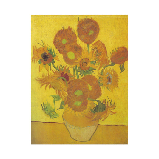 Canvas 36" x 48" (Vertical) / 1.25" Sunflowers by Van Gogh, Stretched Matte Canvas