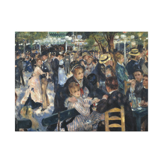 Canvas 40" x 30" (Horizontal) / 1.25" Bal du moulin de la Galette by Pierre-Auguste Renoir, Stretched Matte Canvas