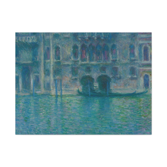 Canvas 40" x 30" (Horizontal) / 1.25" Palazzo da Mula, Venice (1908) by Claude Monet, Stretched Matte Canvas