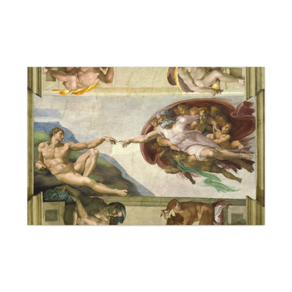 Canvas 48″ x 32″ (Horizontal) / 1.25" Creation of Adam, Stretched Matte Canvas