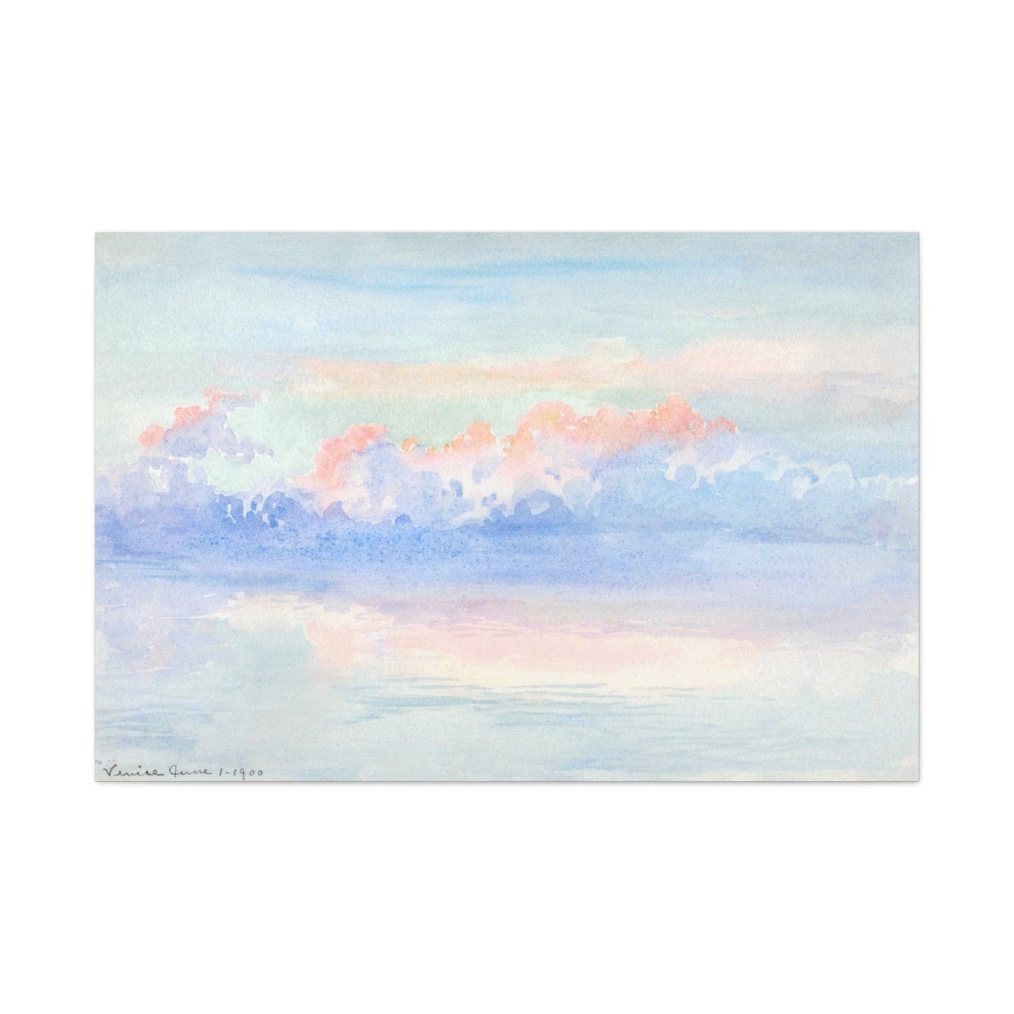 Canvas 48″ x 32″ (Horizontal) / 1.25" Venice by George Elbert Burr (1900), Stretched Matte Canvas