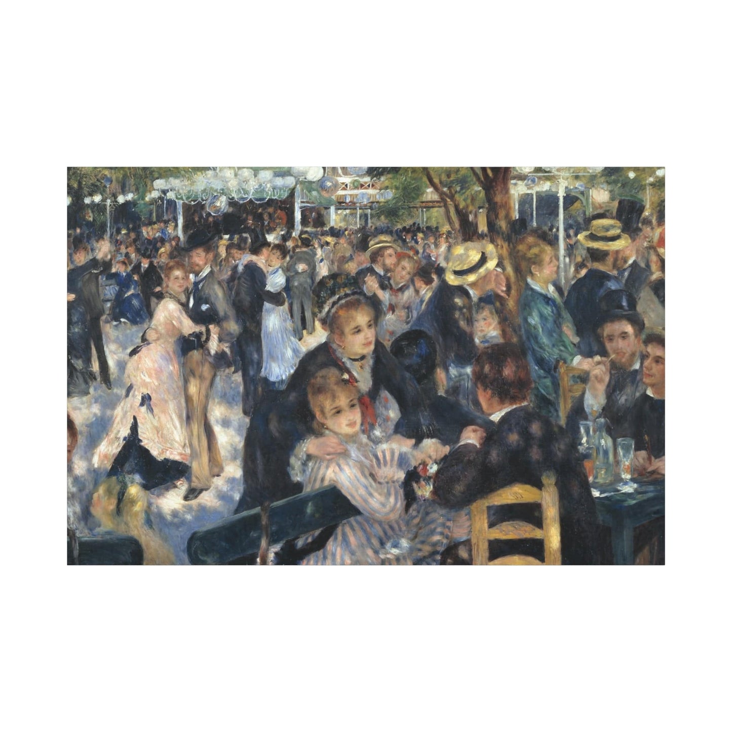 Canvas 60" x 40" (Horizontal) / 1.25" Bal du moulin de la Galette by Pierre-Auguste Renoir, Stretched Matte Canvas
