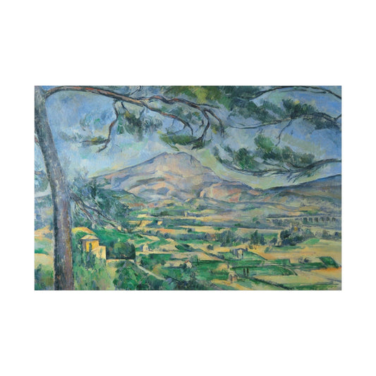 Canvas 60" x 40" (Horizontal) / 1.25" Mont Sainte-Victoire with Large Pine by Paul Cézanne, Stretched Matte Canvas