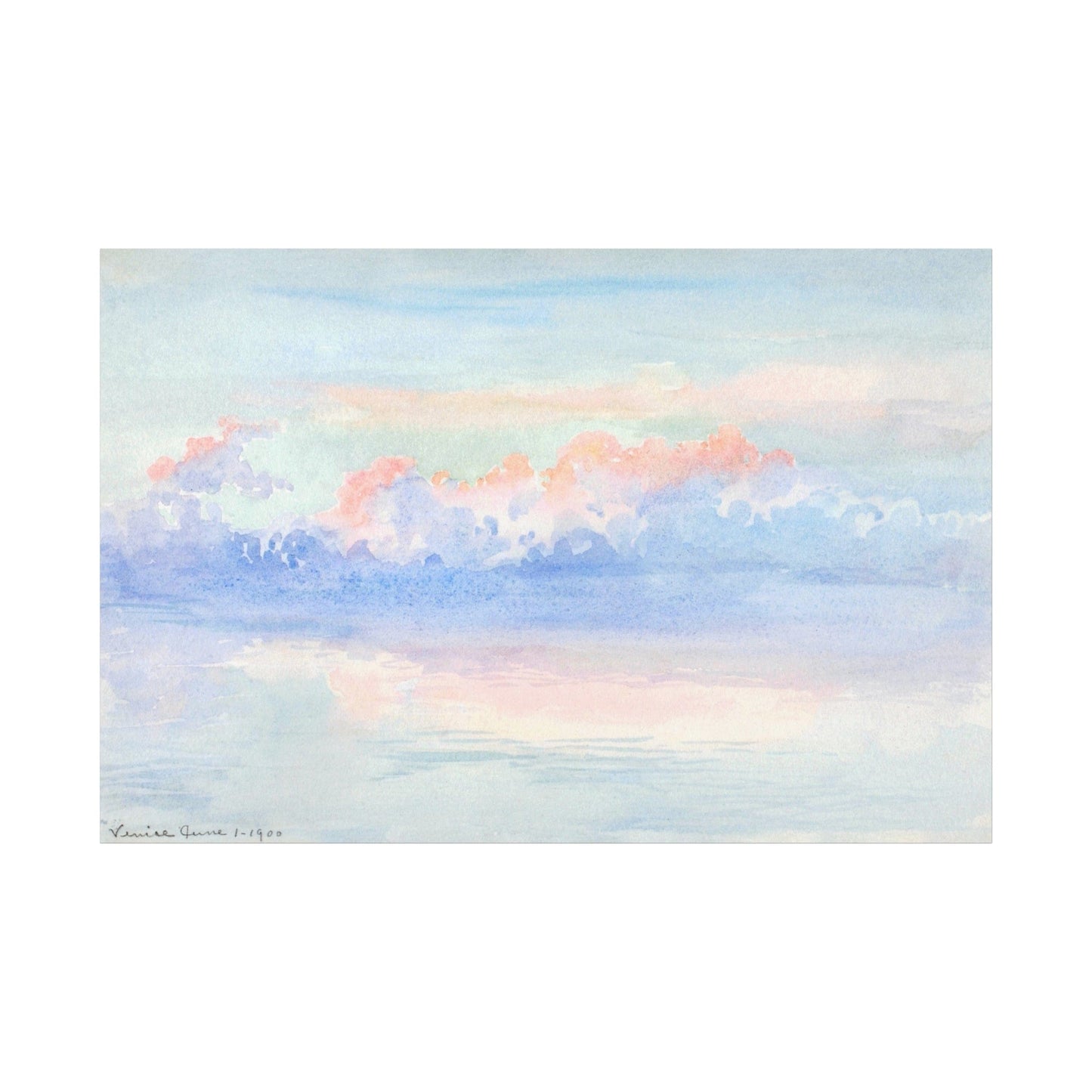 Canvas 60" x 40" (Horizontal) / 1.25" Venice by George Elbert Burr (1900), Stretched Matte Canvas