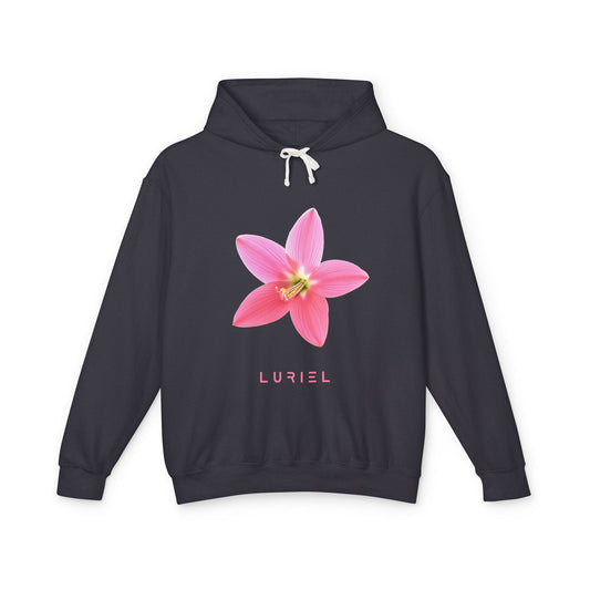 Hoodie Black / S Pink Rain Lily Unisex 100% Cotton Hooded Sweatshirt