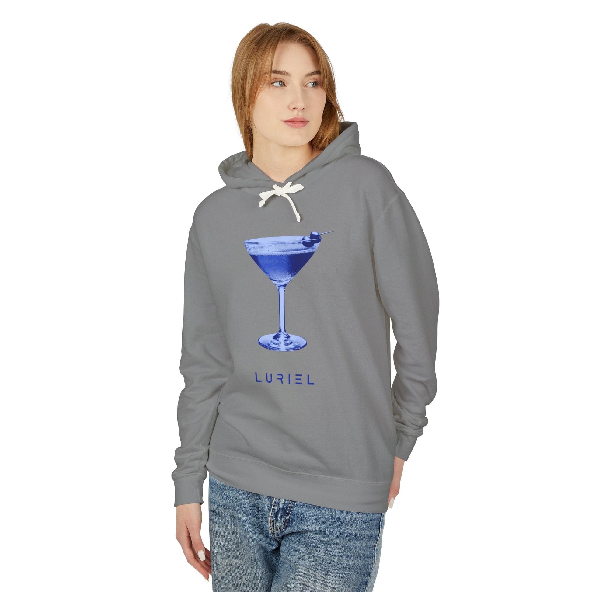 Hoodie Blue Martini Unisex 100% Cotton Hooded Sweatshirt