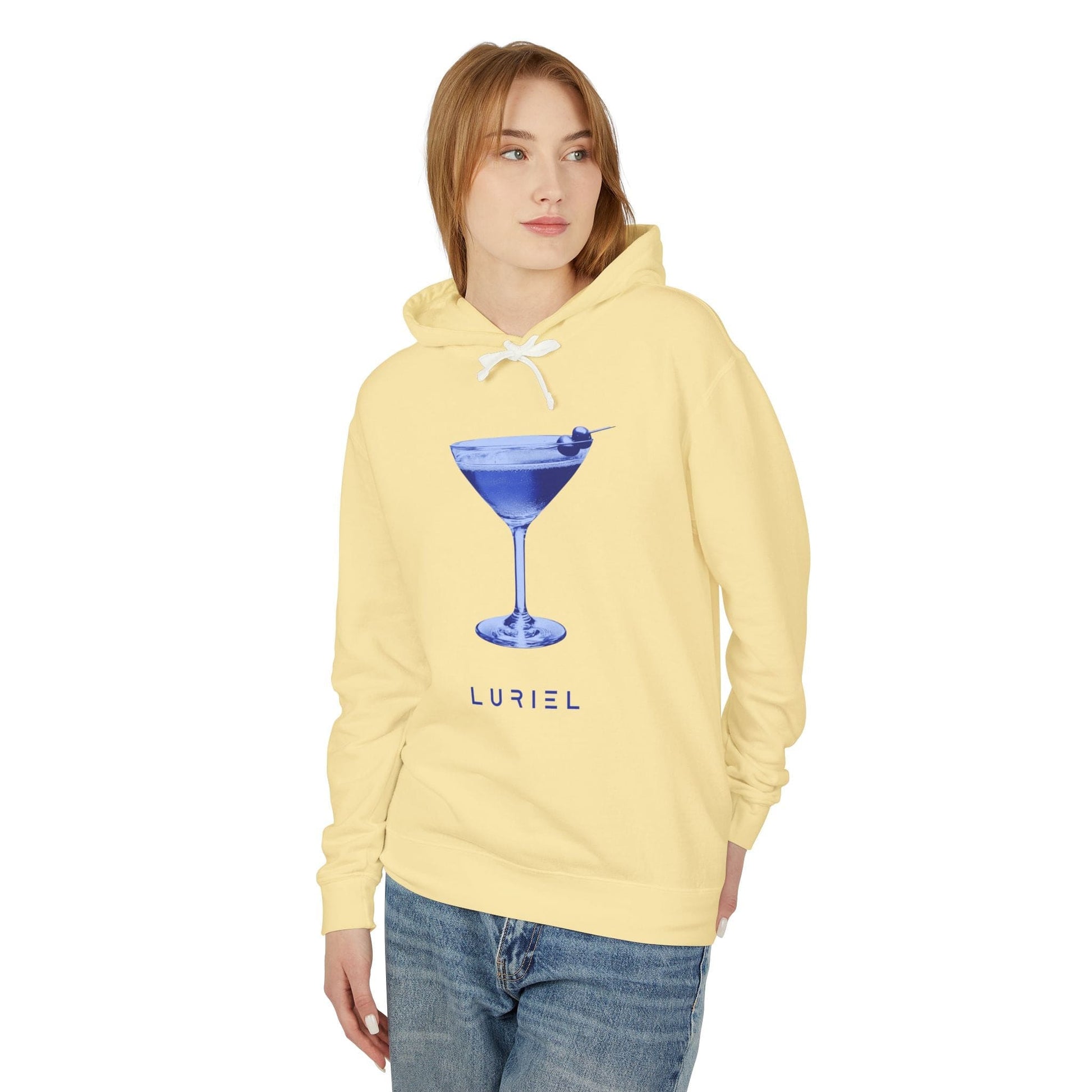 Hoodie Blue Martini Unisex 100% Cotton Hooded Sweatshirt
